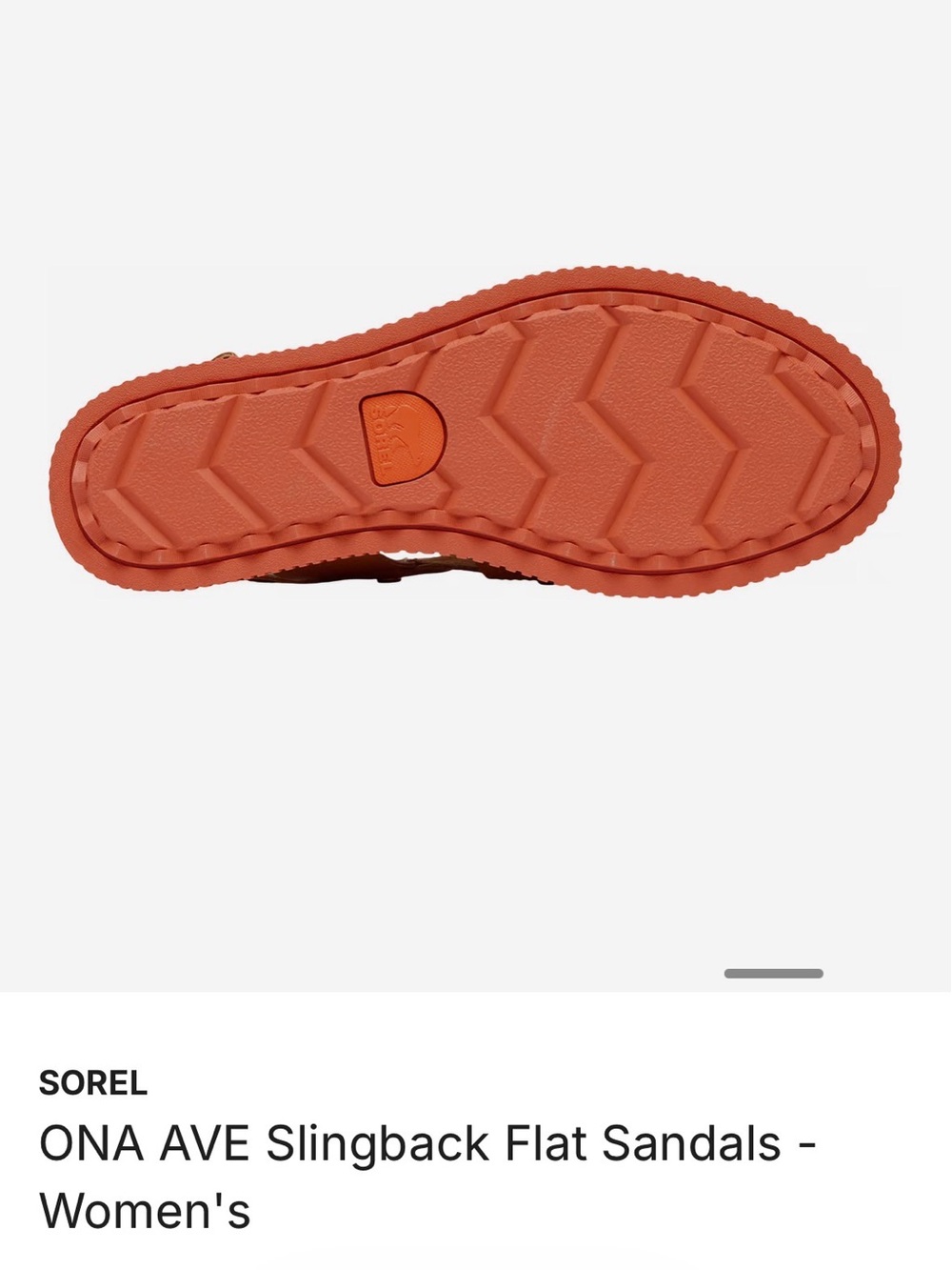 Sorel ONA AVE Slingback Flat Sandals -Canyon Gold (BNIB) - Picture 7 of 8
